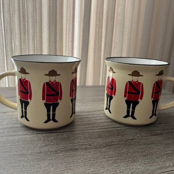 ARBORIST Royal Canadian Mounted Police RCMP Mounties Coffee Mugs Set of Two - Picture 1 of 5